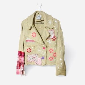 Zara cotton distressed jacket